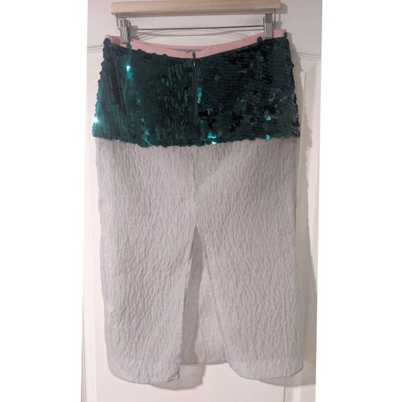 NEW Zara | Contrast Sequined Midi Skirt - Picture 5 of 15
